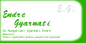 endre gyarmati business card
